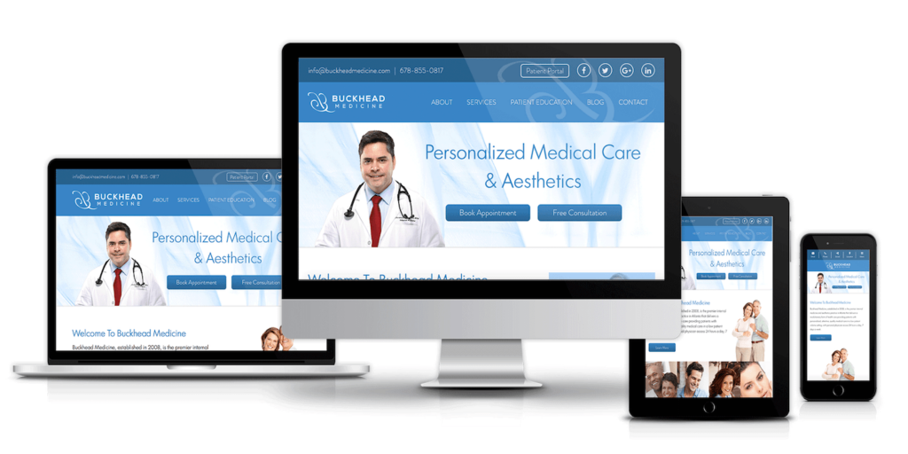 medical website design example