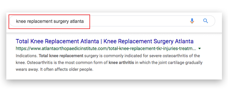 medical seo title tag example