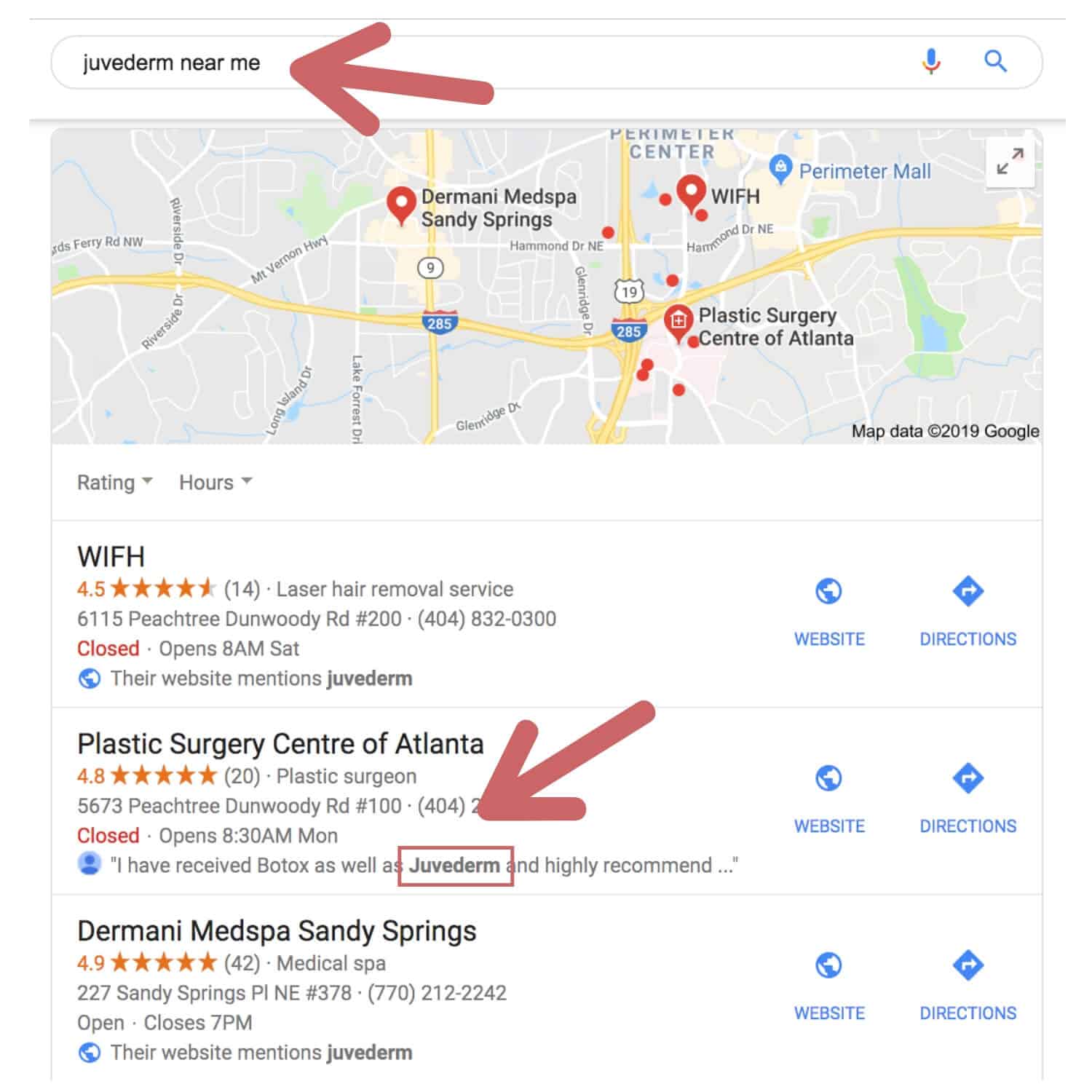 online reviews local seo