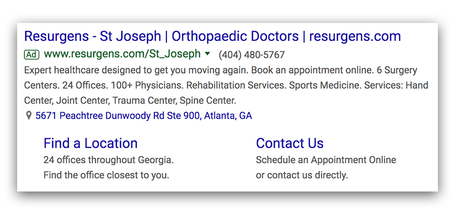 orthopedic surgeon advertising