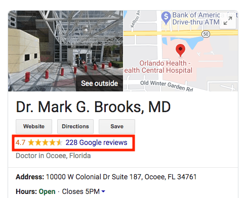 reviews local seo for doctors
