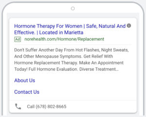 hormone healthcare advertising example
