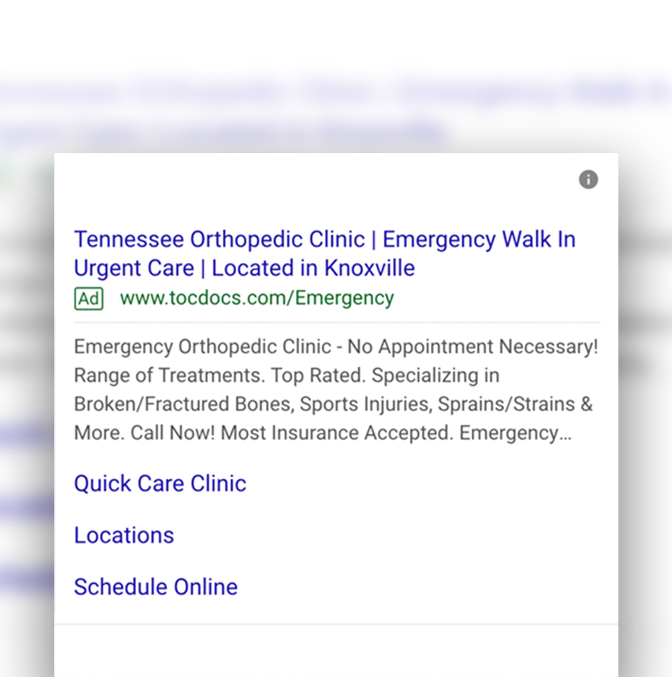 orthopedic advertising example