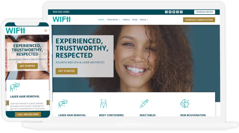 WIFH Website Screen Shot - Inspiring Med Spa Website Design Examples