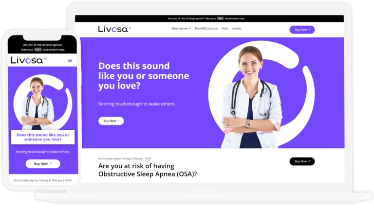 Livosa Website Screen Shot - Interactive Medical Website Design Examples
