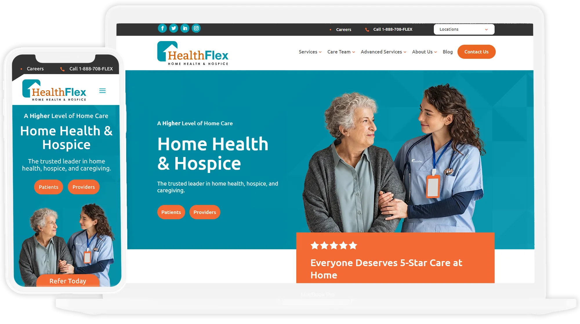 home health website design