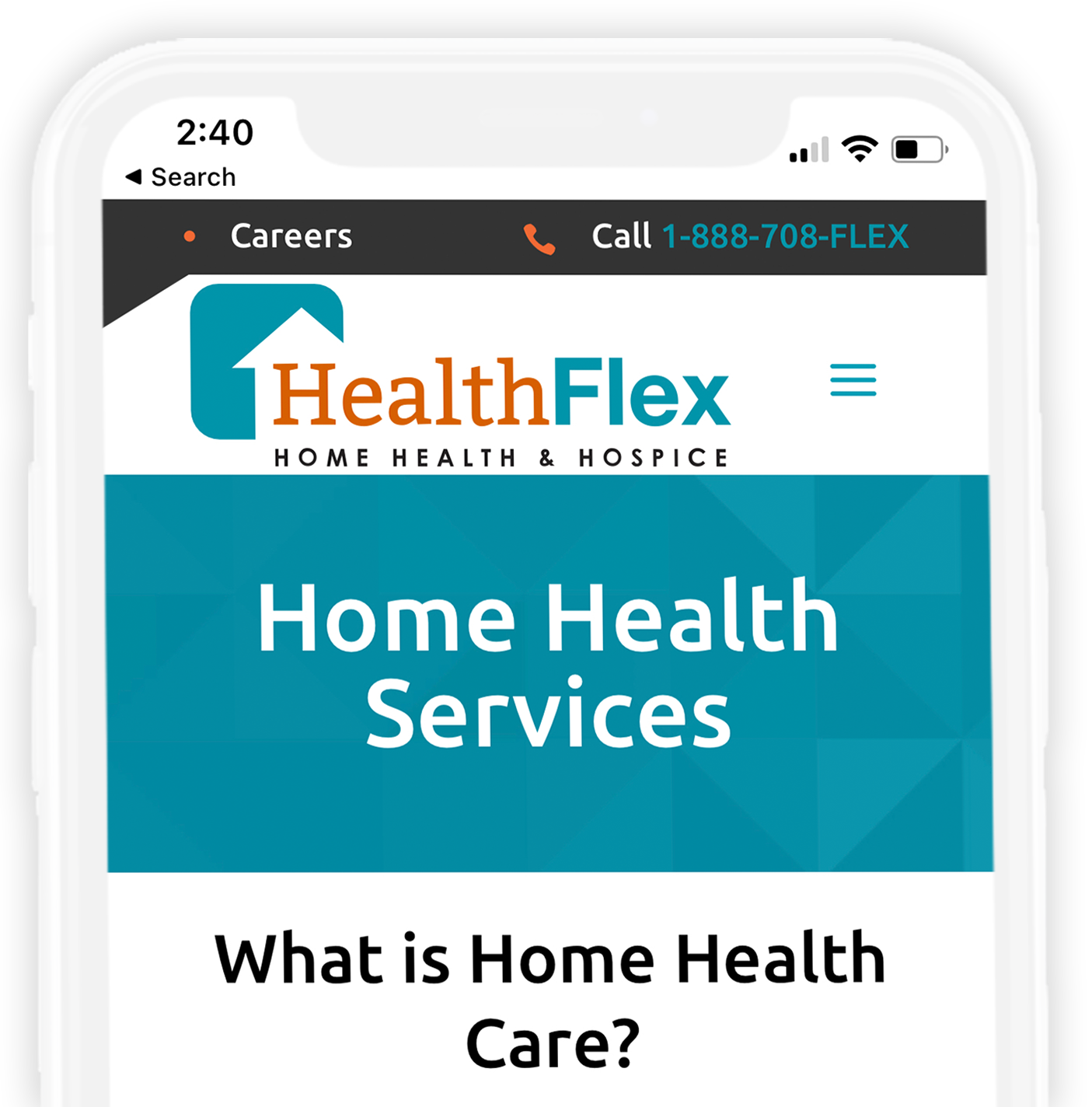 home health marketing agency website design
