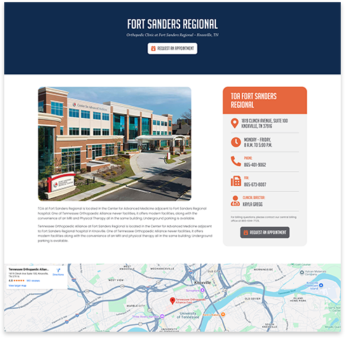 Local Seo For Healthcare Practices: How To Rank Higher And Attract More Local Patients In 2026 3 Toa east location page example for local seo