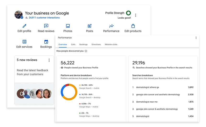 Dermatologist local seo gbp