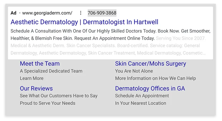 Local dermatology advertising strategies