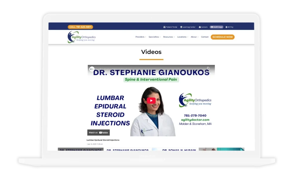 9 Biggest Healthcare Marketing Trends In 2026 With Examples 4 Physician video on a medical website