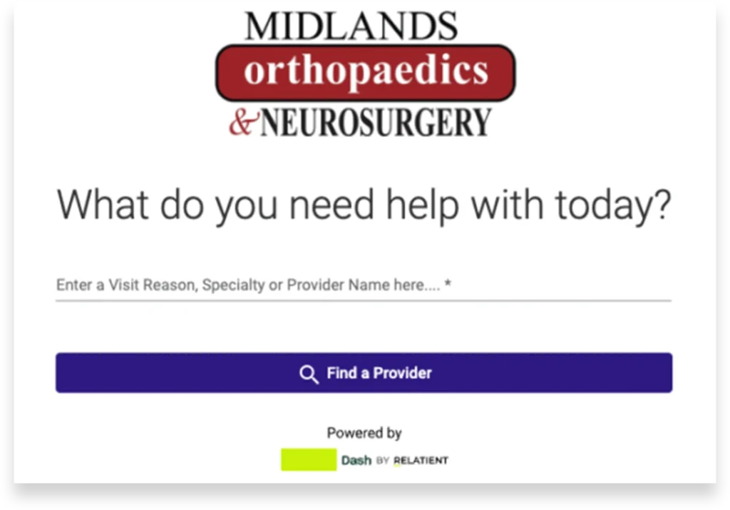 9 Biggest Healthcare Marketing Trends In 2026 With Examples 2 Mockup of an orthopedic self-scheduling widget